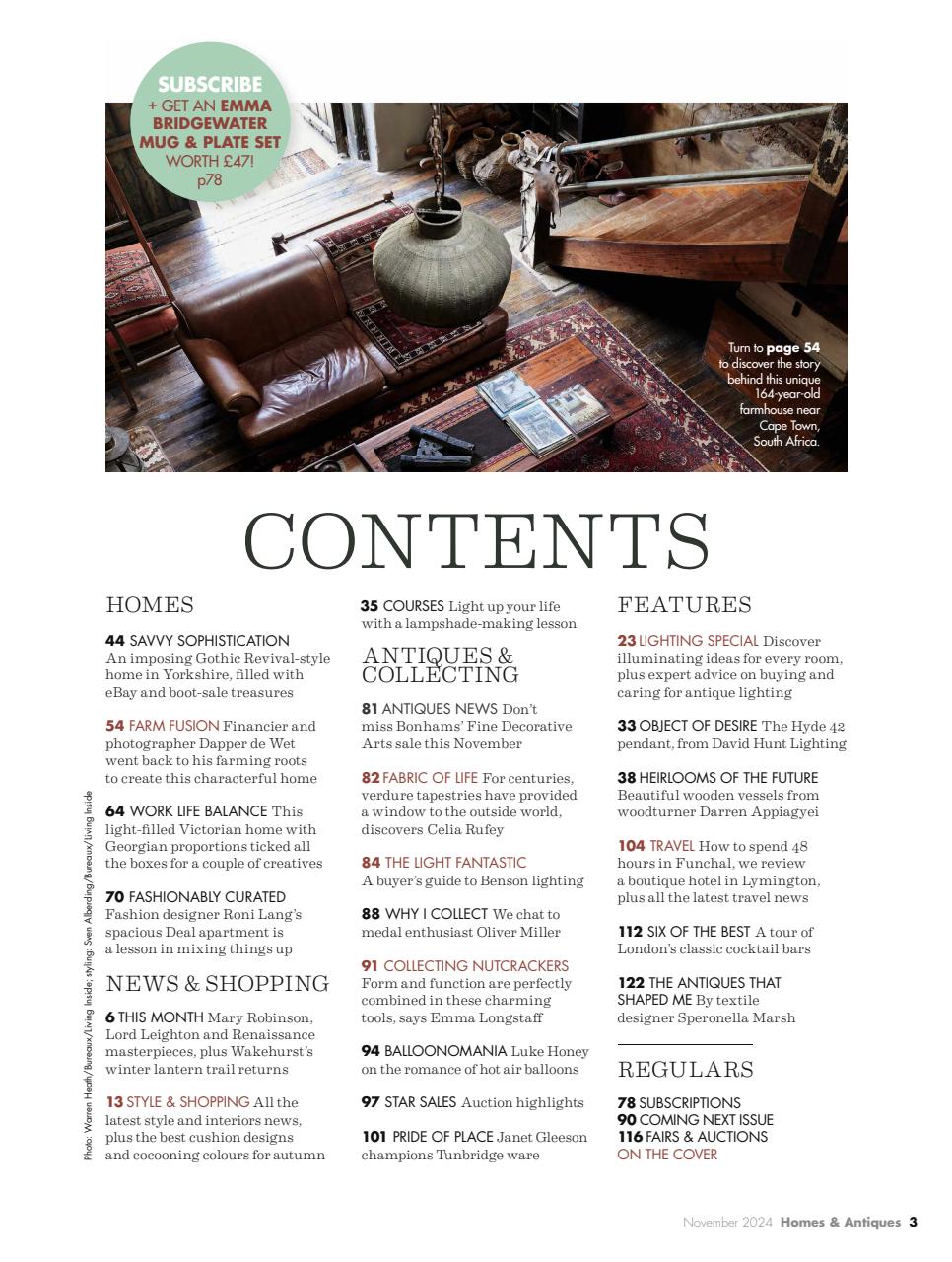 Homes & Antiques Magazine Preview Pages