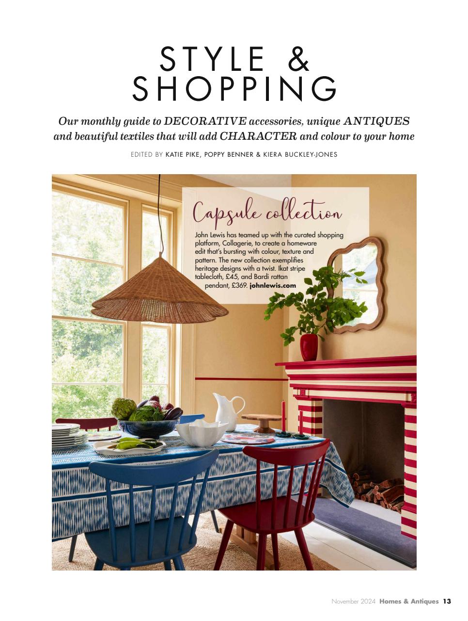 Homes & Antiques Magazine Preview Pages