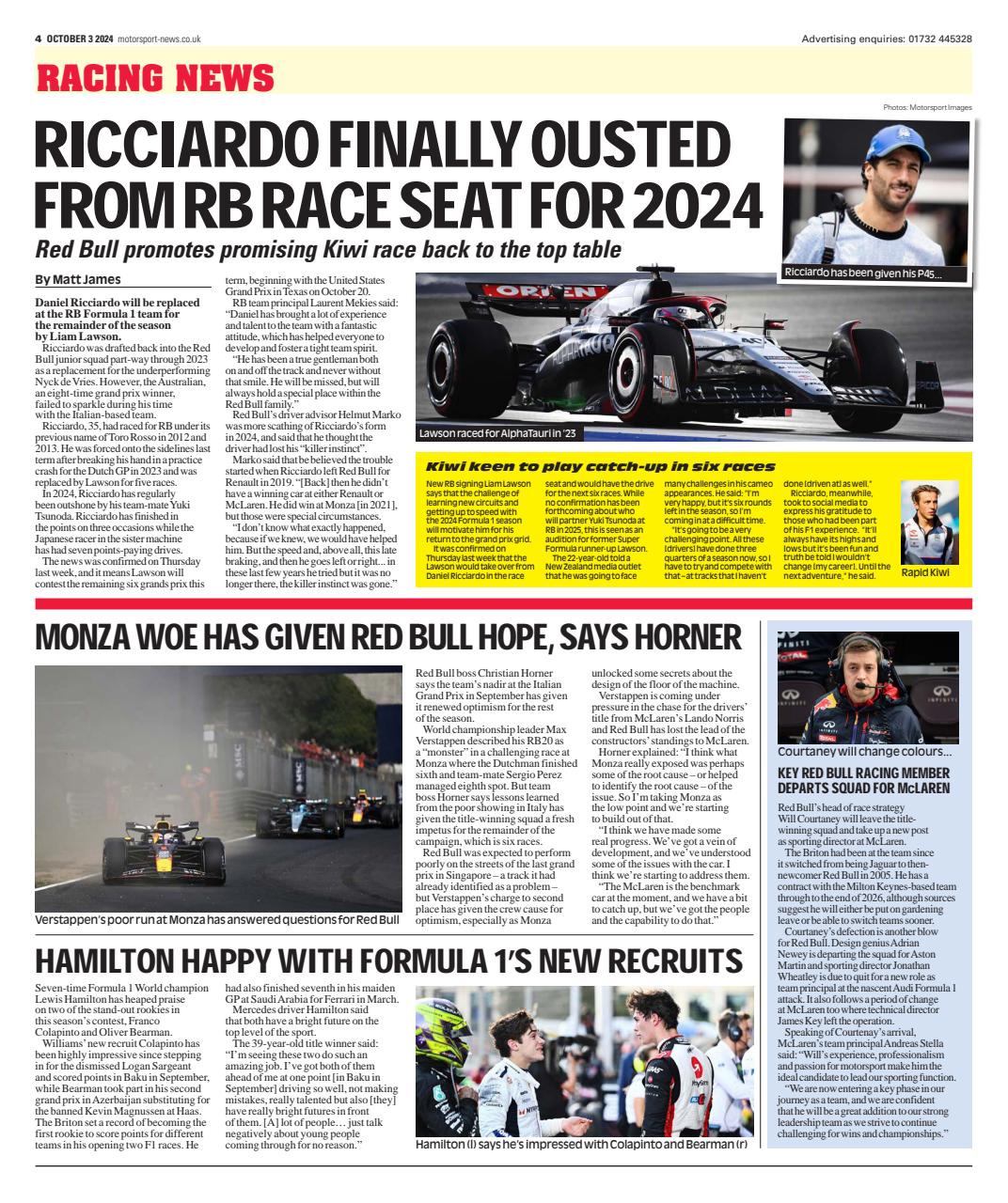 Motorsport News Preview Pages