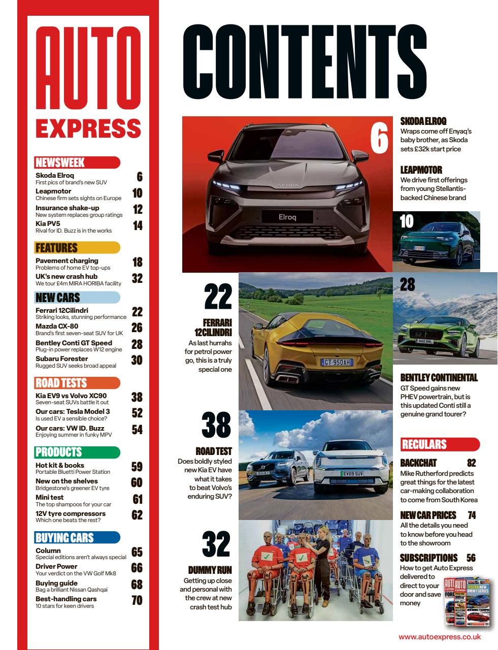 Auto Express Preview Pages