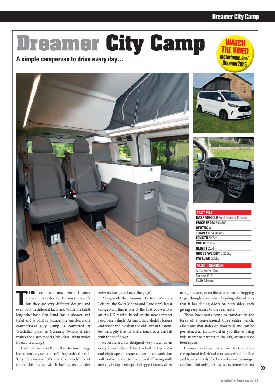 What Motorhome magazine Preview Pages