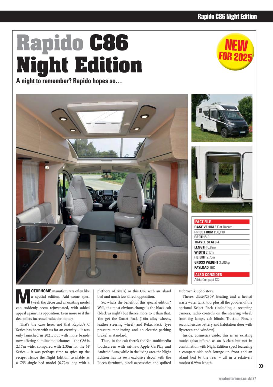 What Motorhome magazine Preview Pages