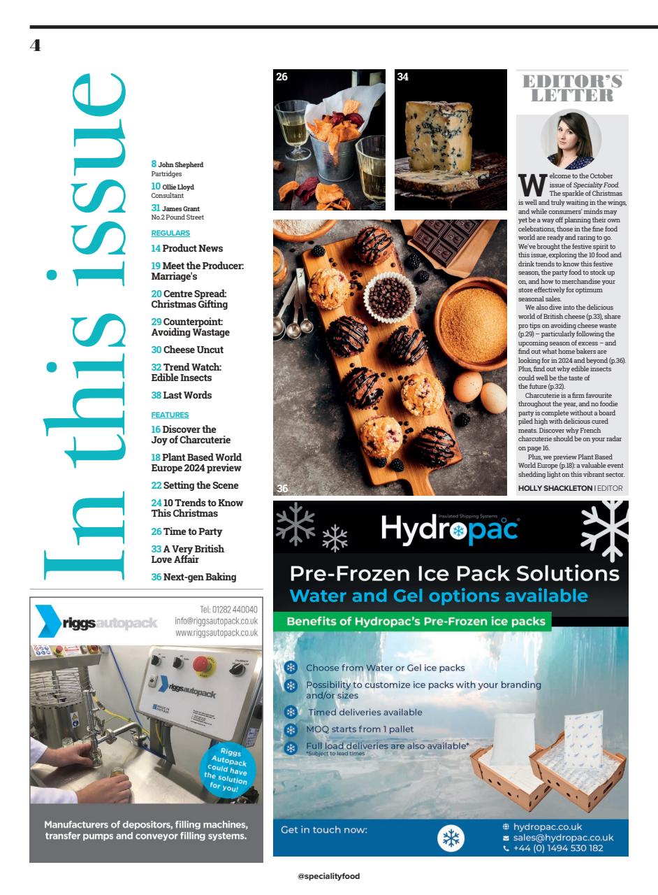 Speciality Food Preview Pages