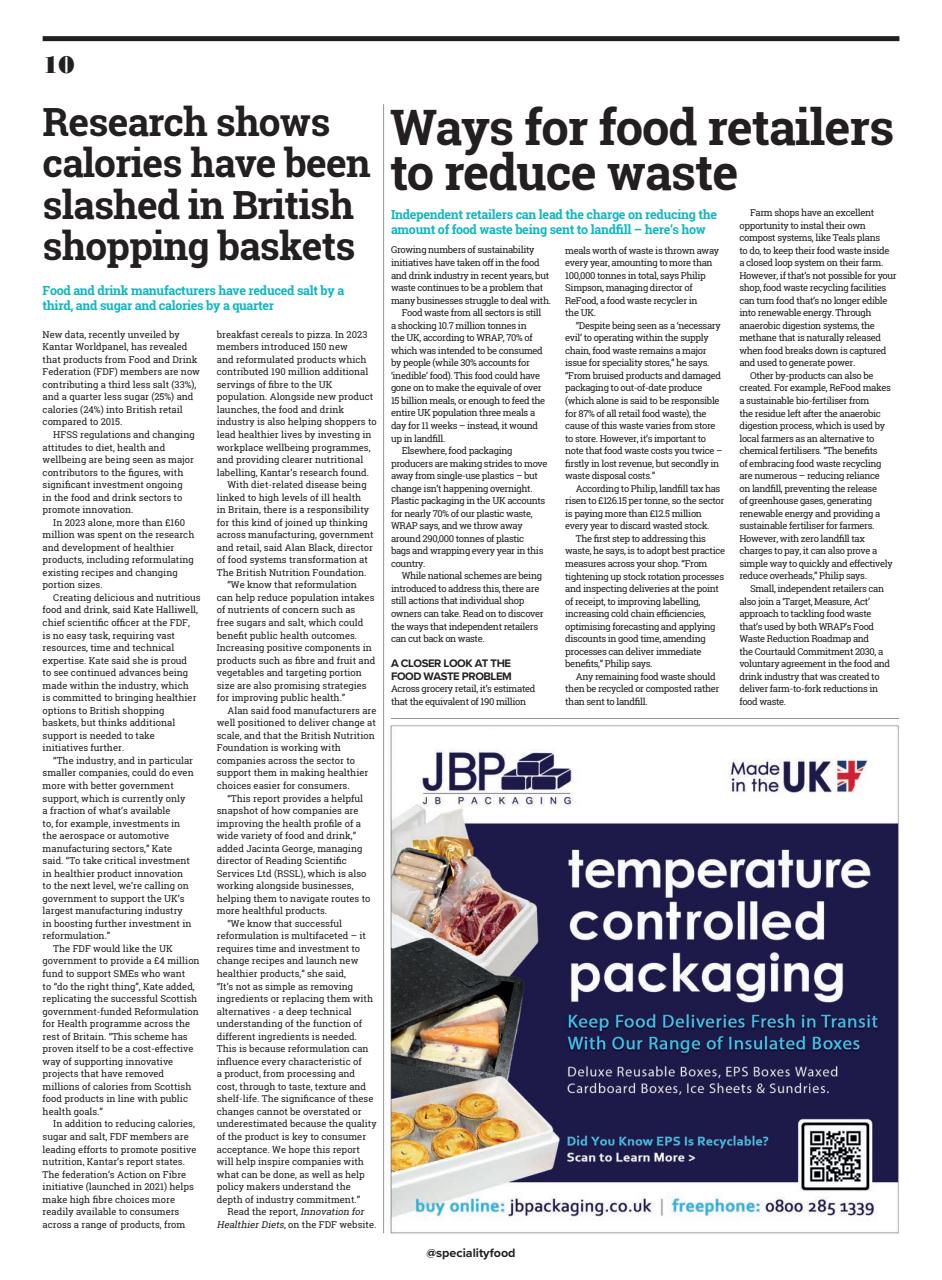 Speciality Food Preview Pages