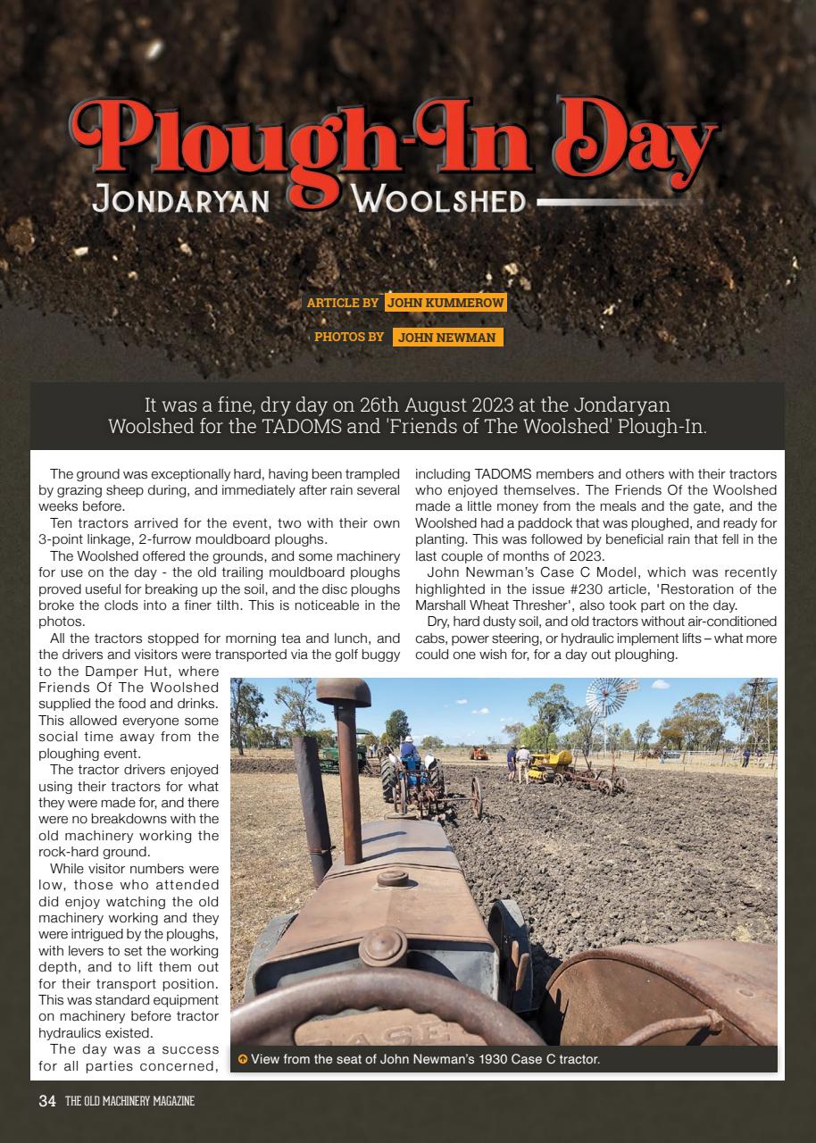 The Old Machinery Magazine Preview Pages