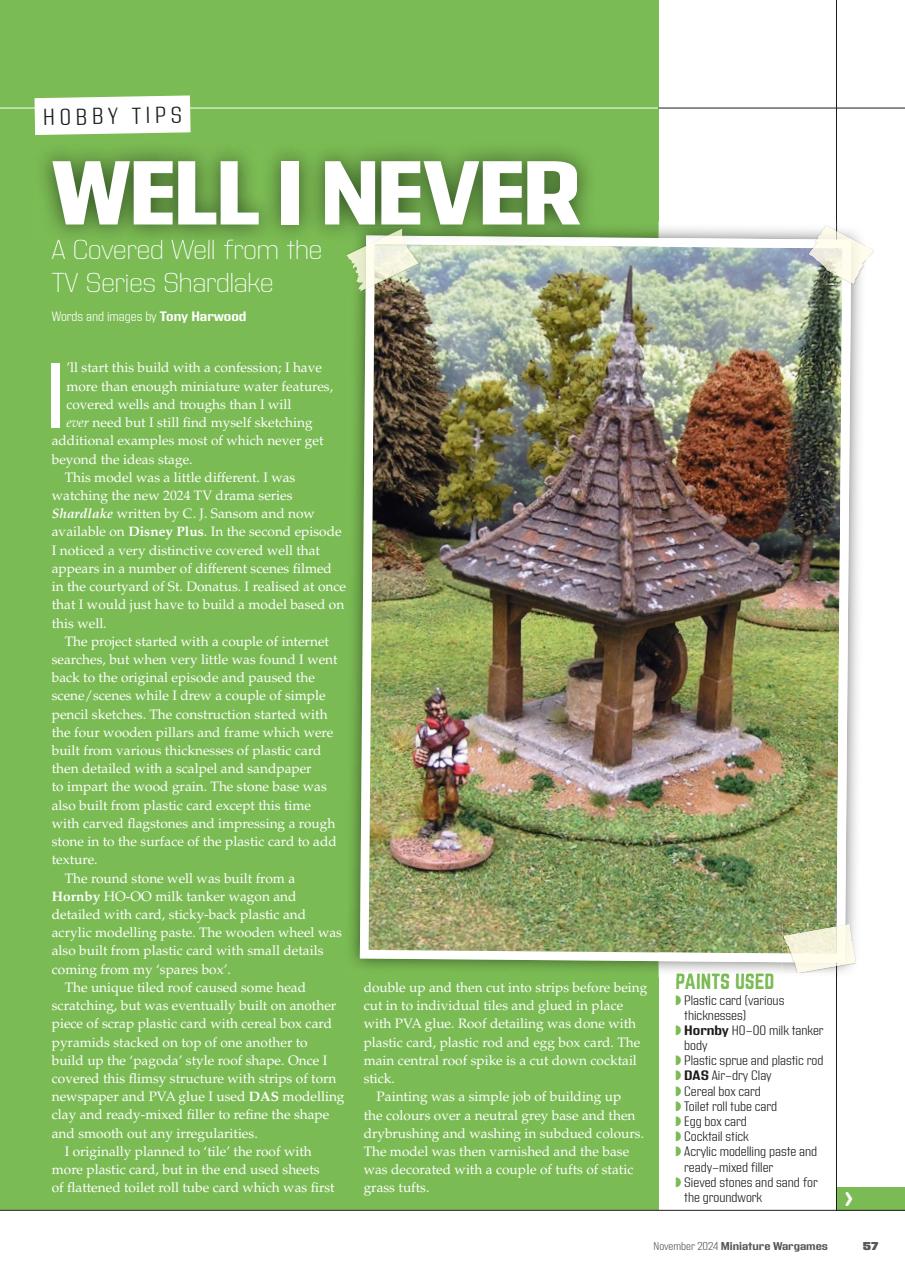 Miniature Wargames Preview Pages