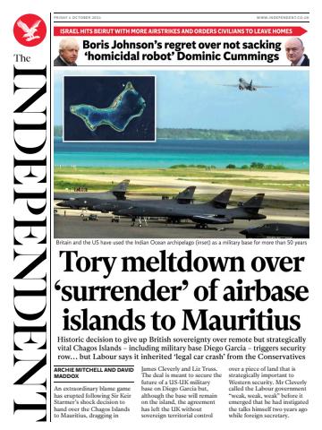 The Independent Daily Edition Newspaper issue Friday, October 4, 2024