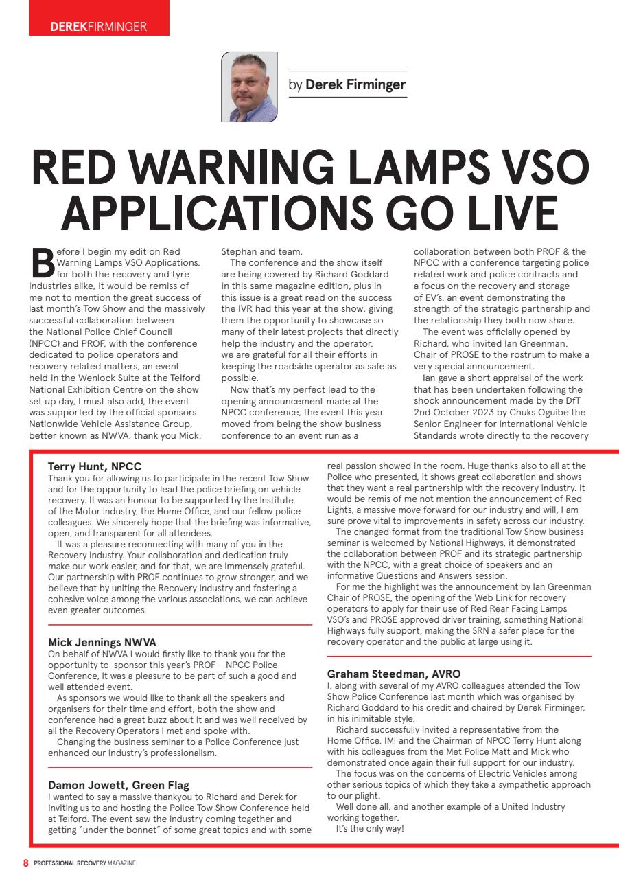 Professional Recovery Magazine Preview Pages