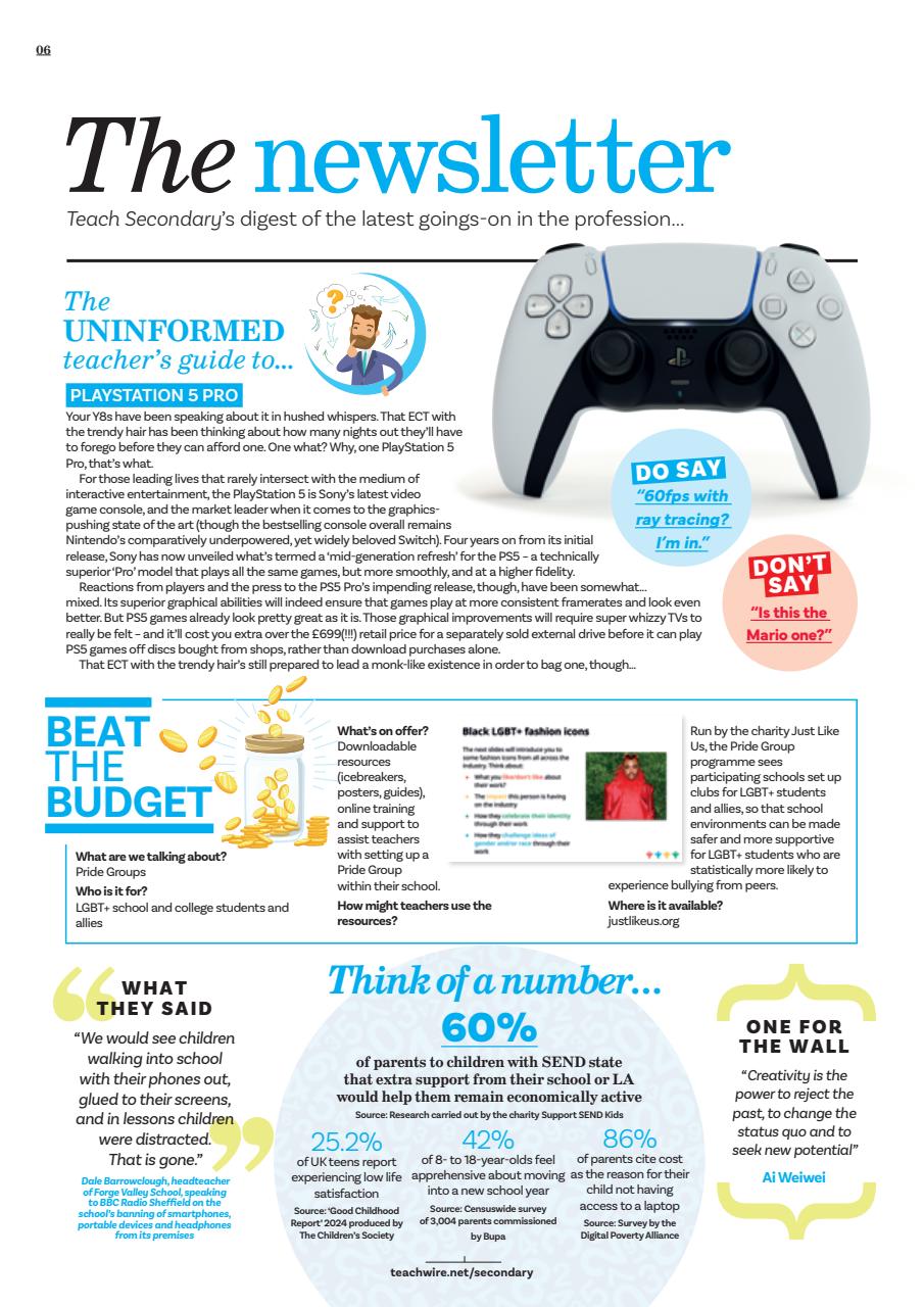 Teach Secondary Preview Pages