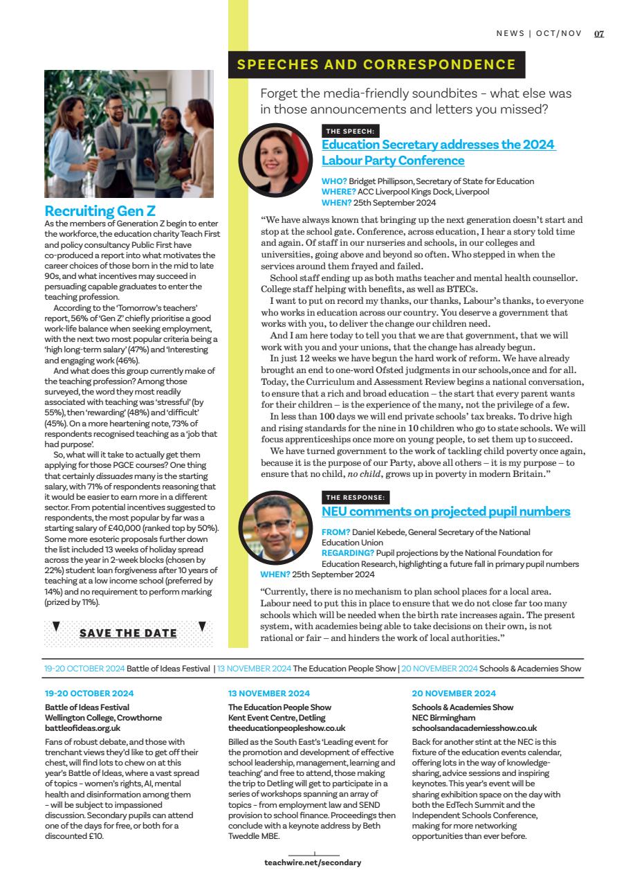 Teach Secondary Preview Pages