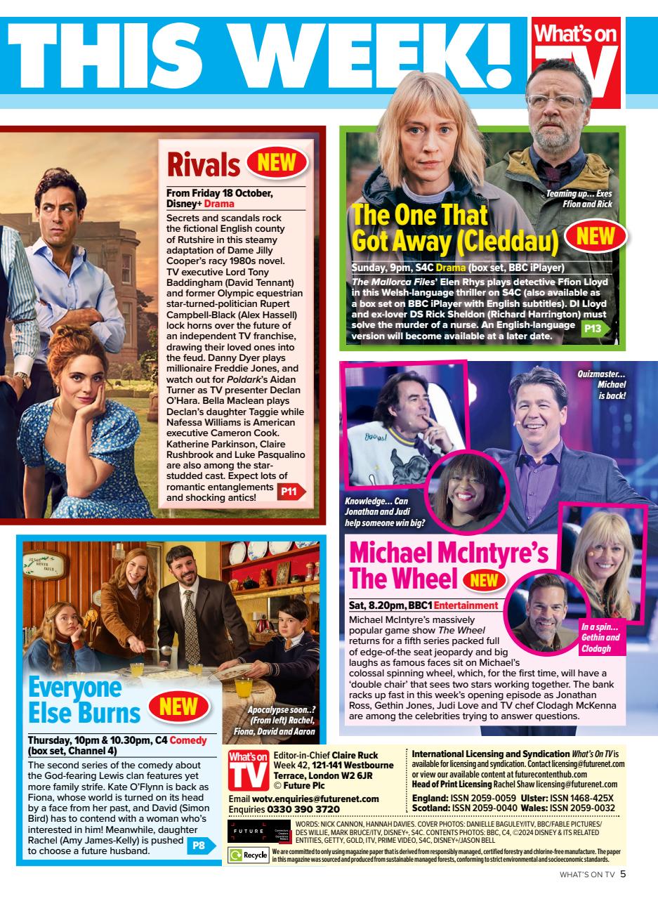 What's on TV Preview Pages