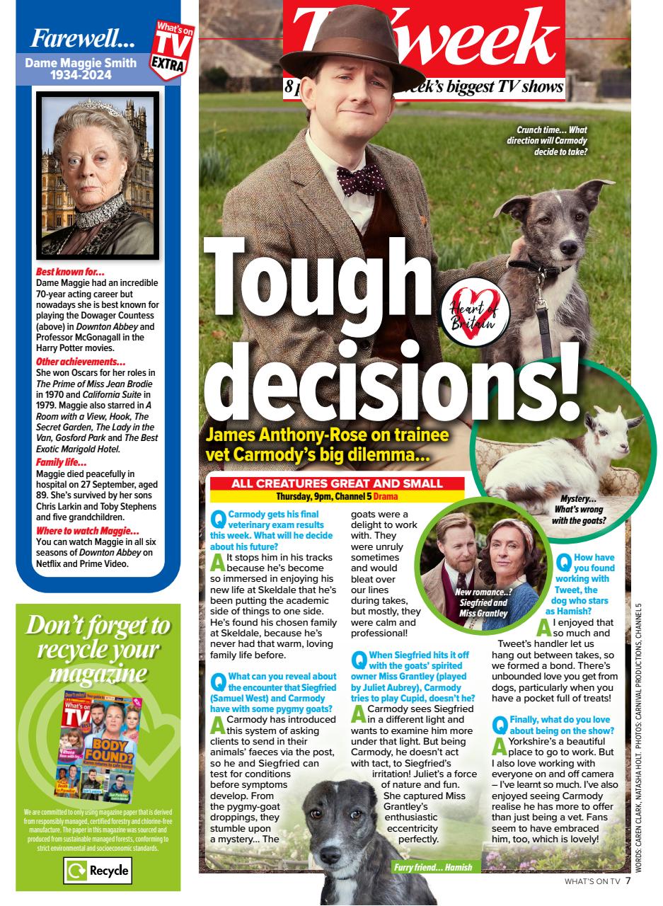 What's on TV Preview Pages