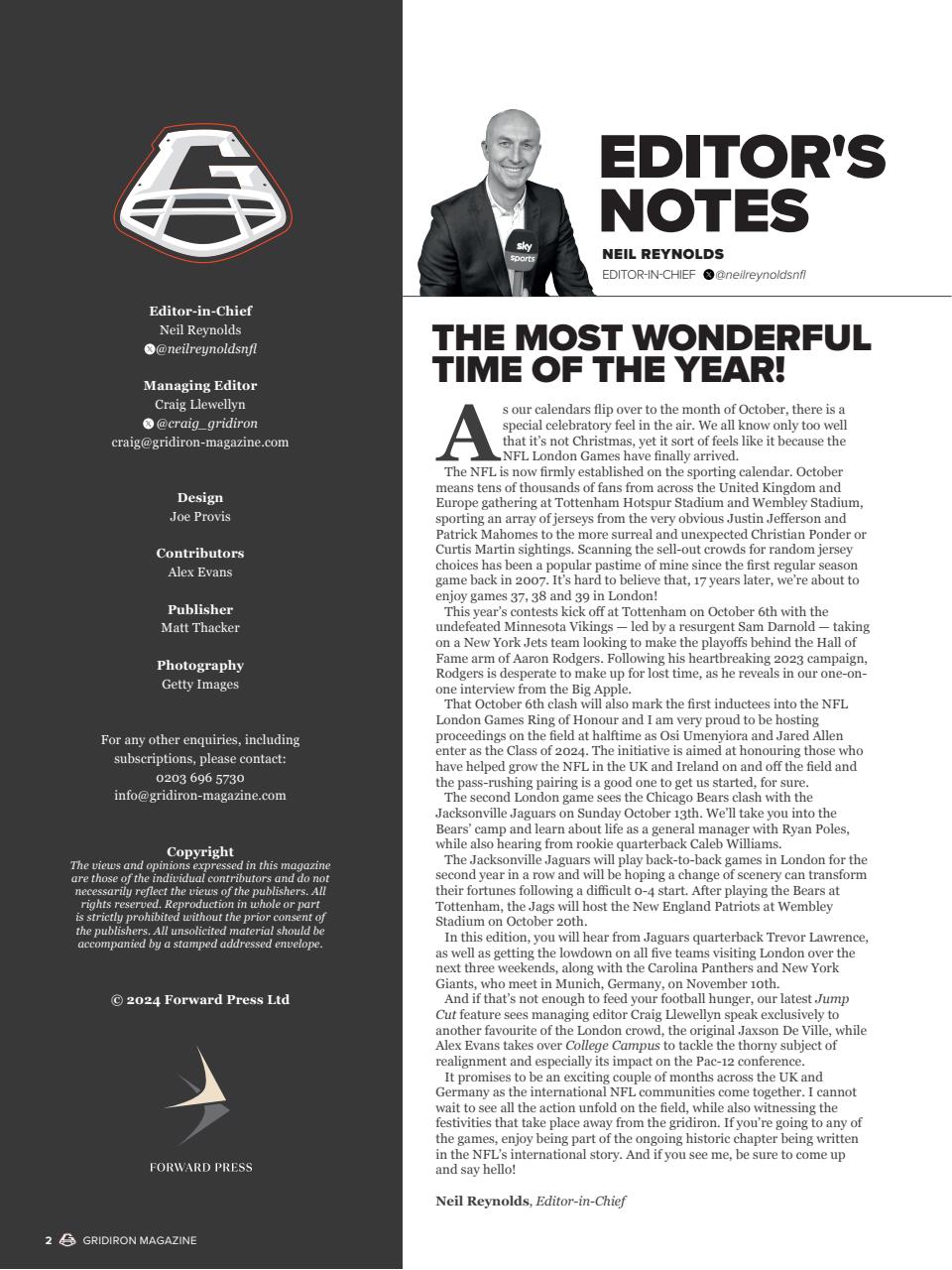 Gridiron Preview Pages