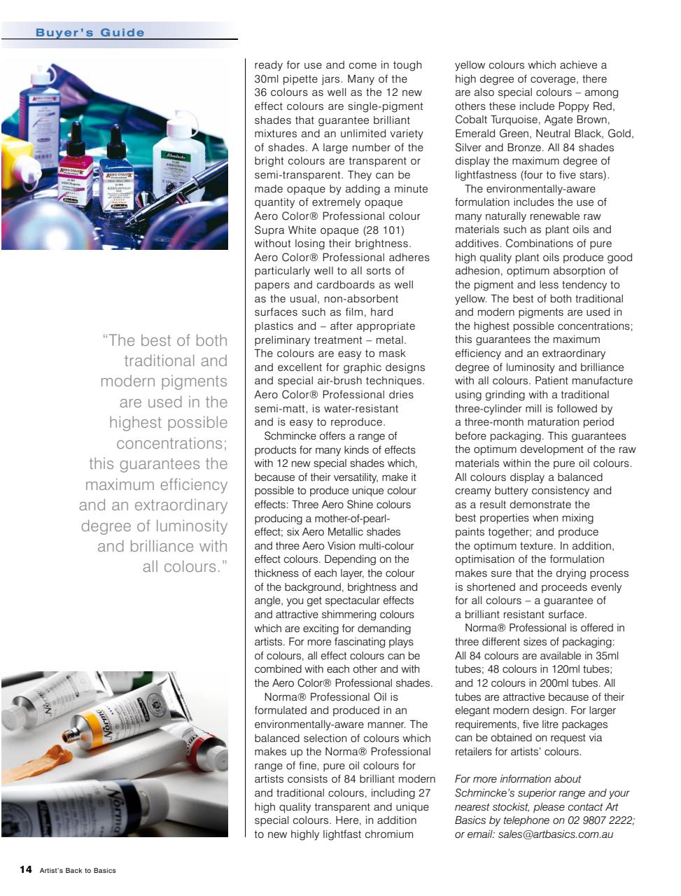 Artists Back to Basics Preview Pages