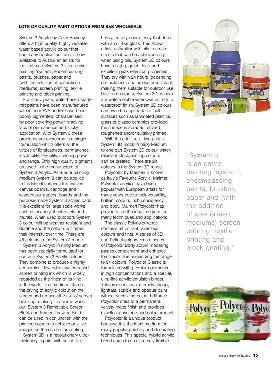 Artists Back to Basics Preview Pages