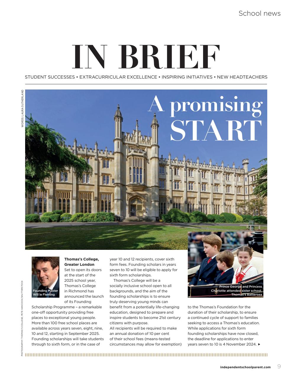 Independent School Parent Preview Pages