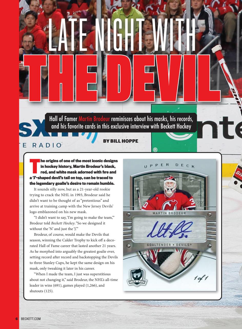Beckett Hockey Magazine Preview Pages