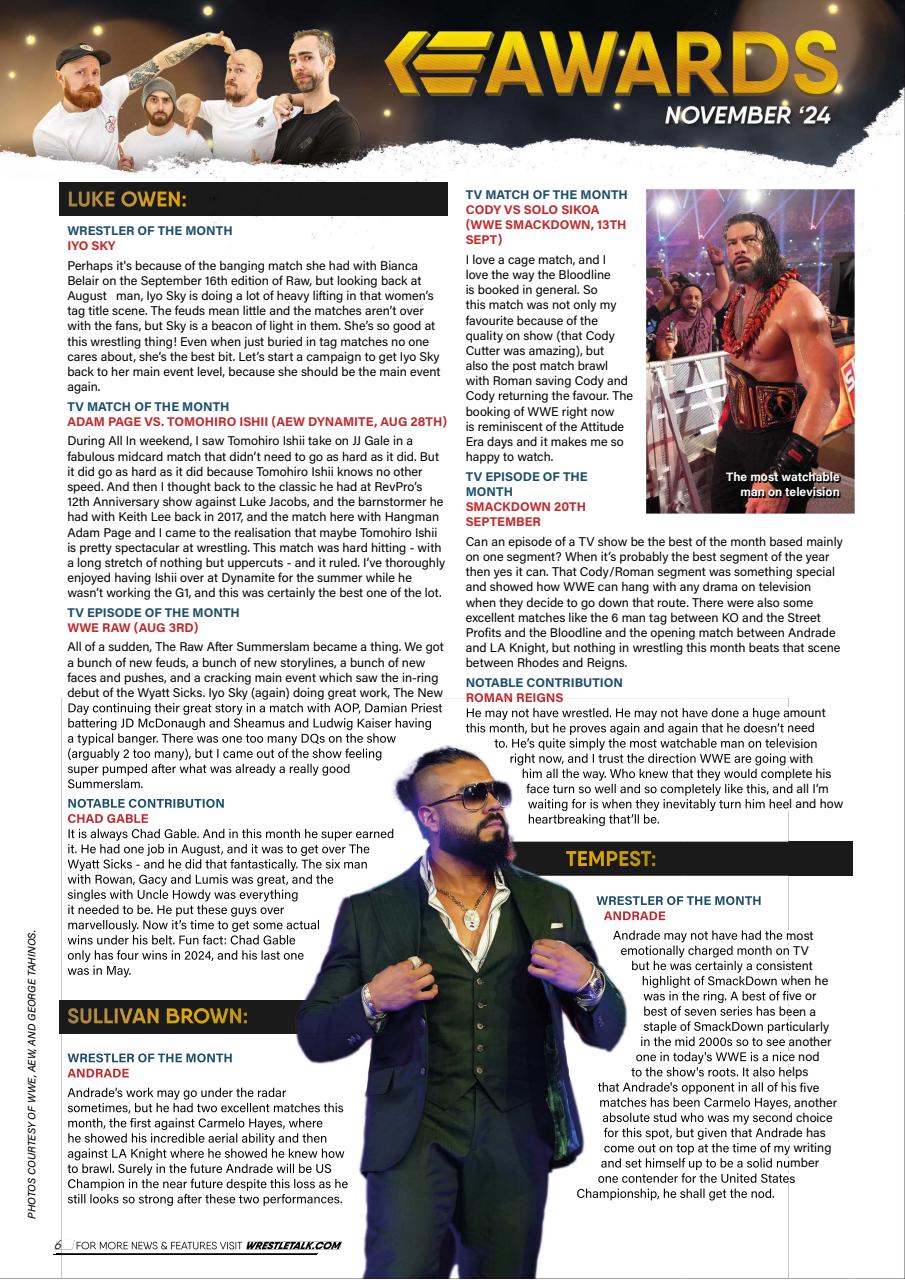 Wrestletalk Magazine Preview Pages