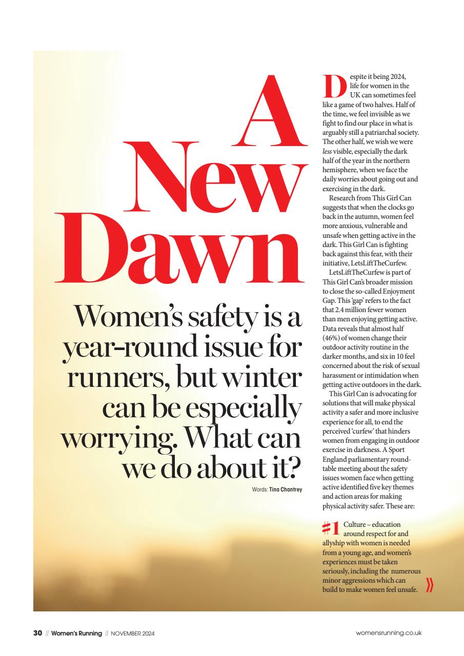Women’s Running Preview Pages