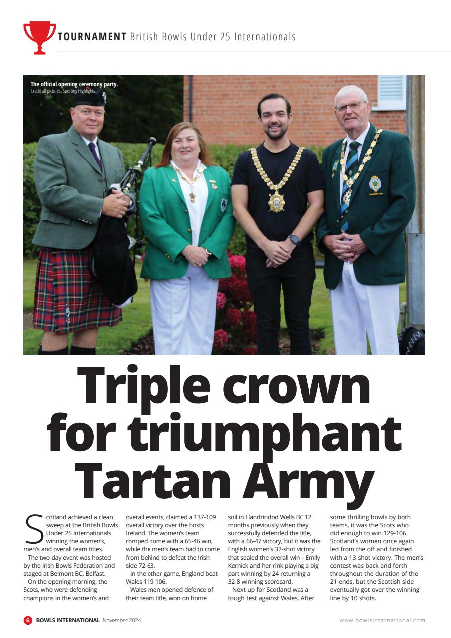 Bowls International Preview Pages