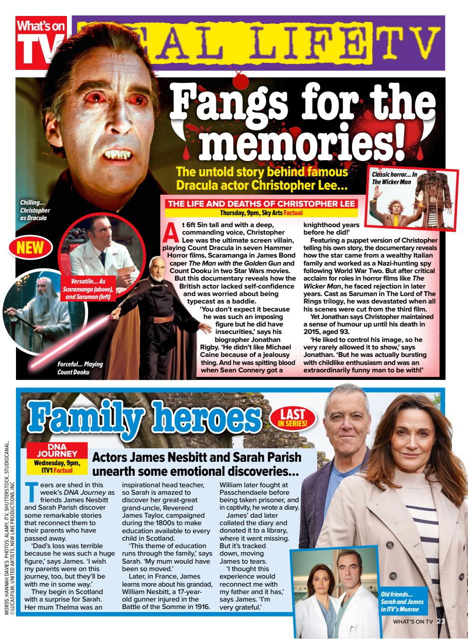 What's on TV Preview Pages