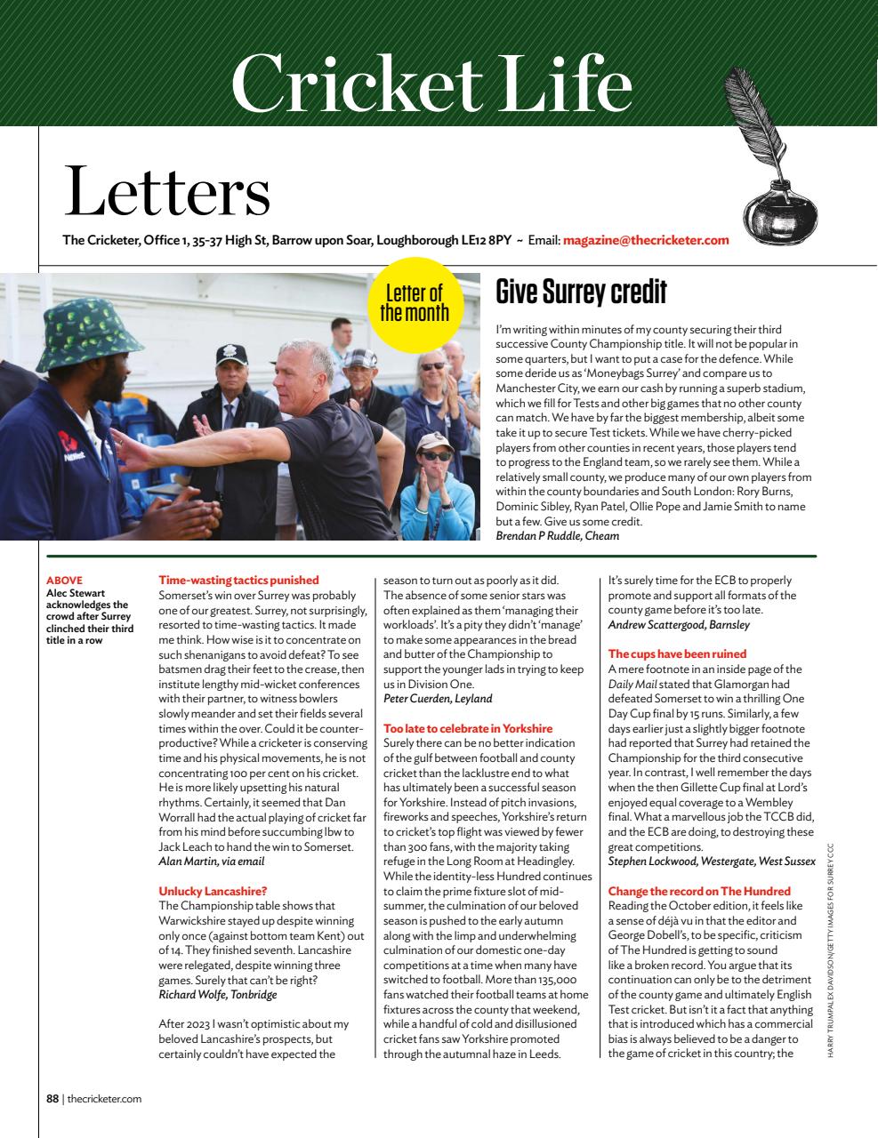The Cricketer Magazine Preview Pages