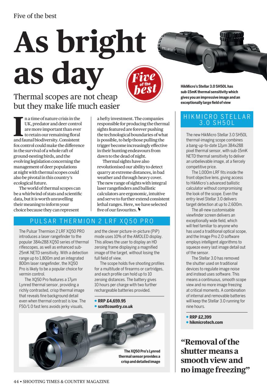 Shooting Times & Country Preview Pages