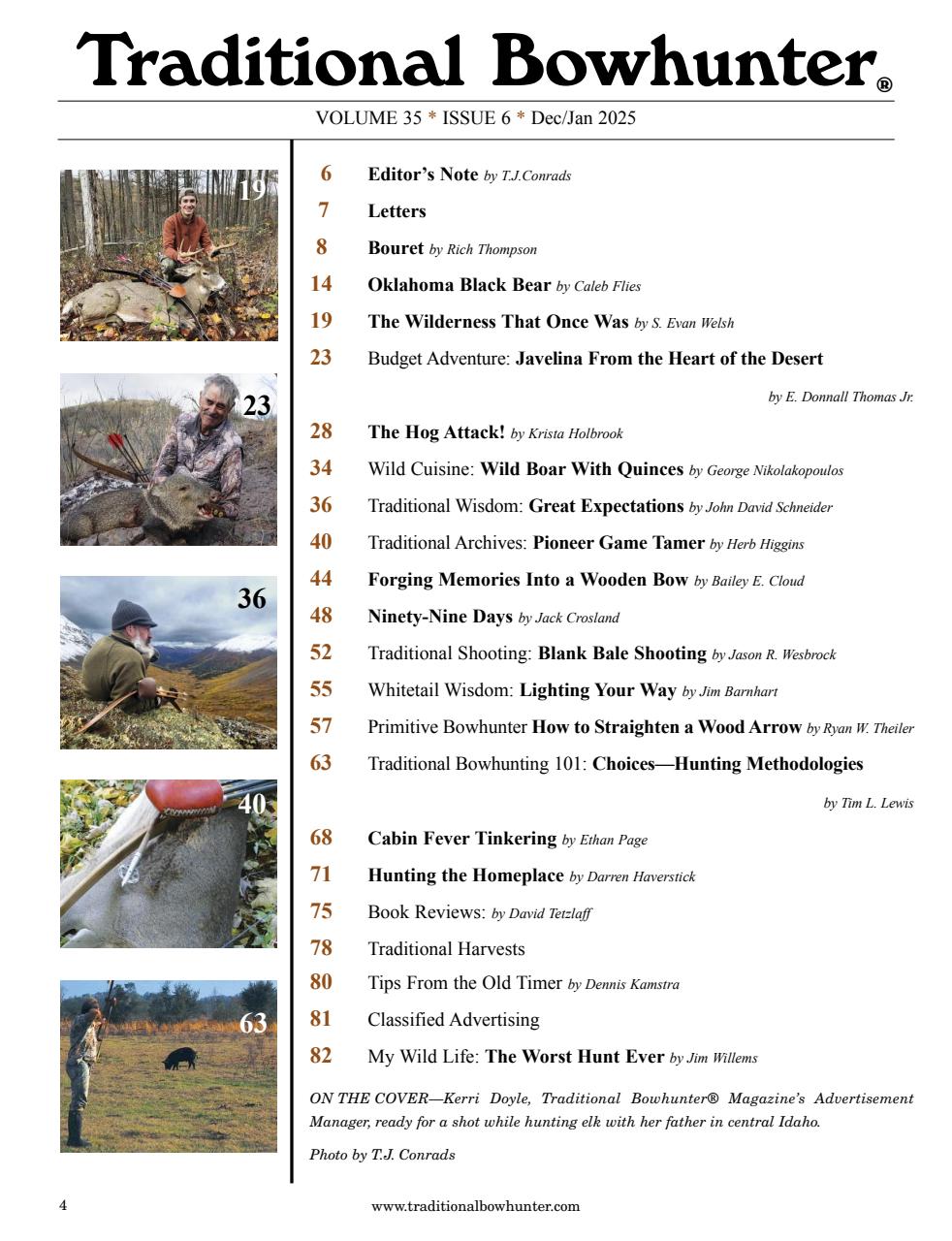 Traditional Bowhunter Magazine Preview Pages