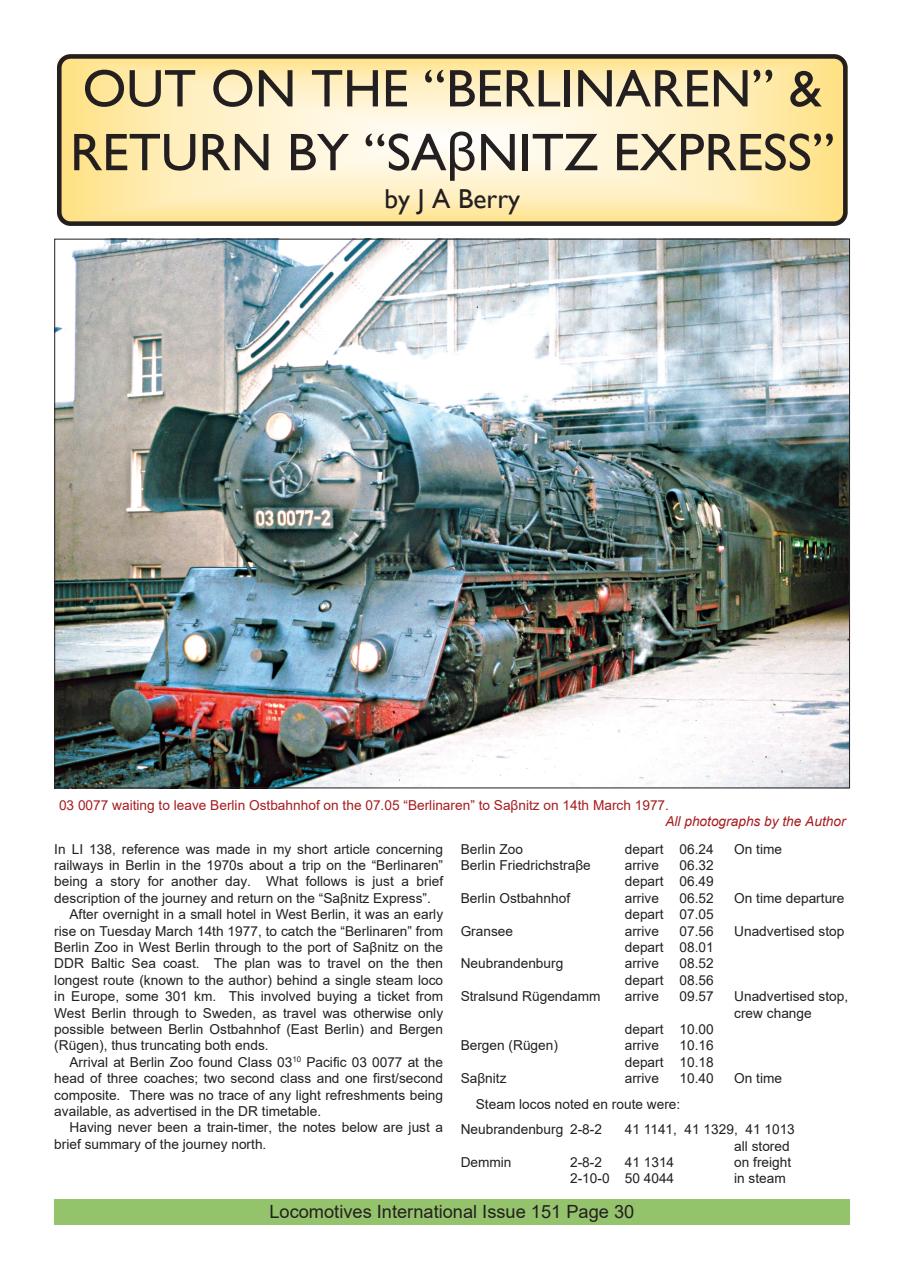 Locomotives International Preview Pages