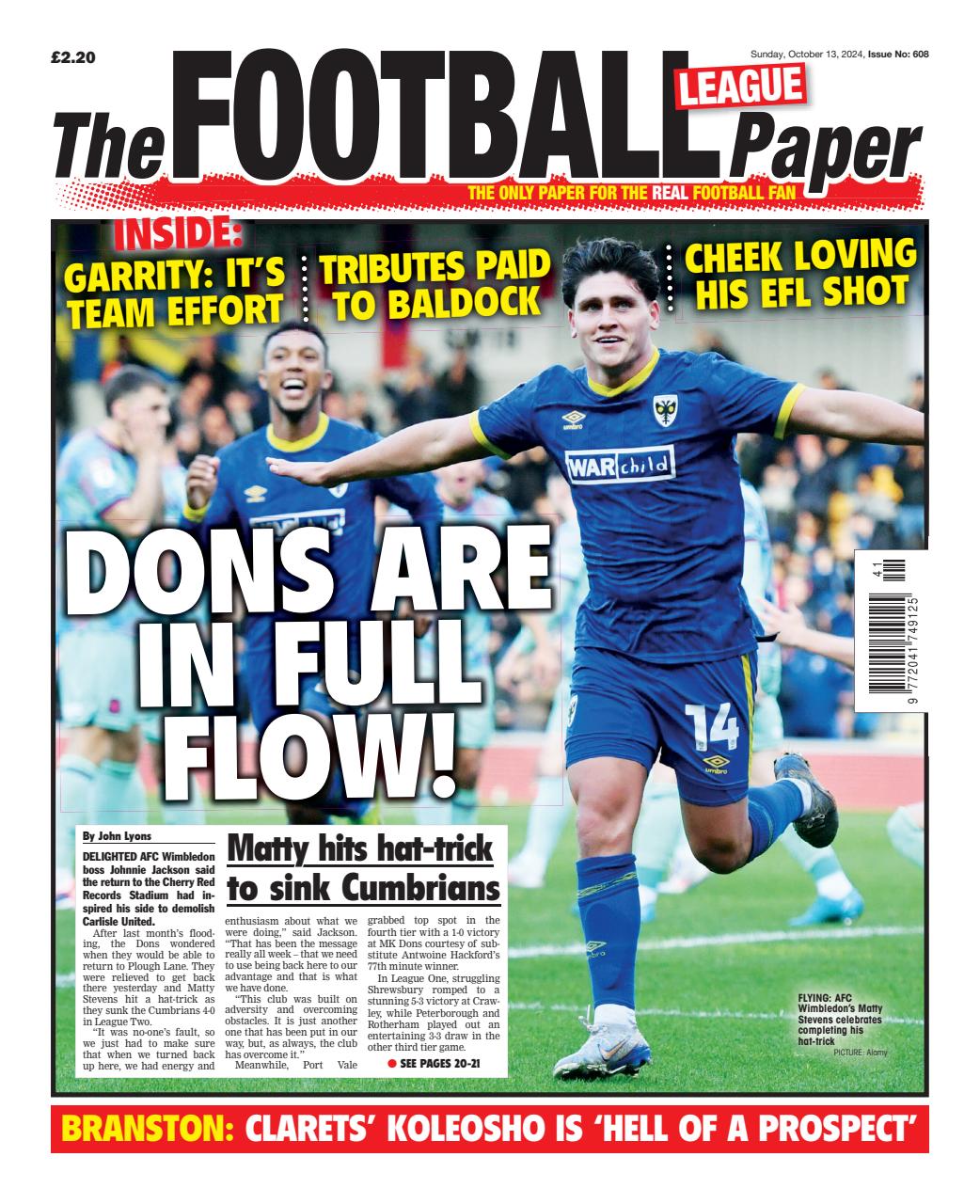 The Football League Paper Preview Pages
