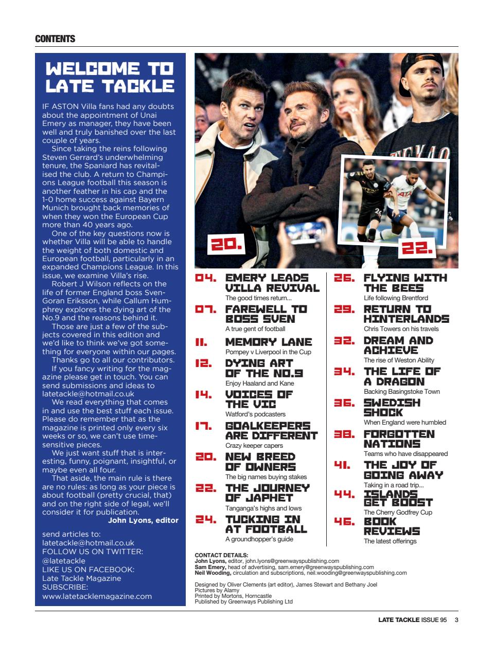 Late Tackle Football Magazine Preview Pages