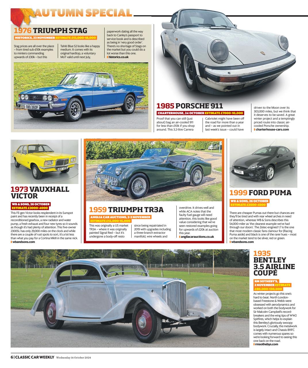 Classic Car Weekly Preview Pages