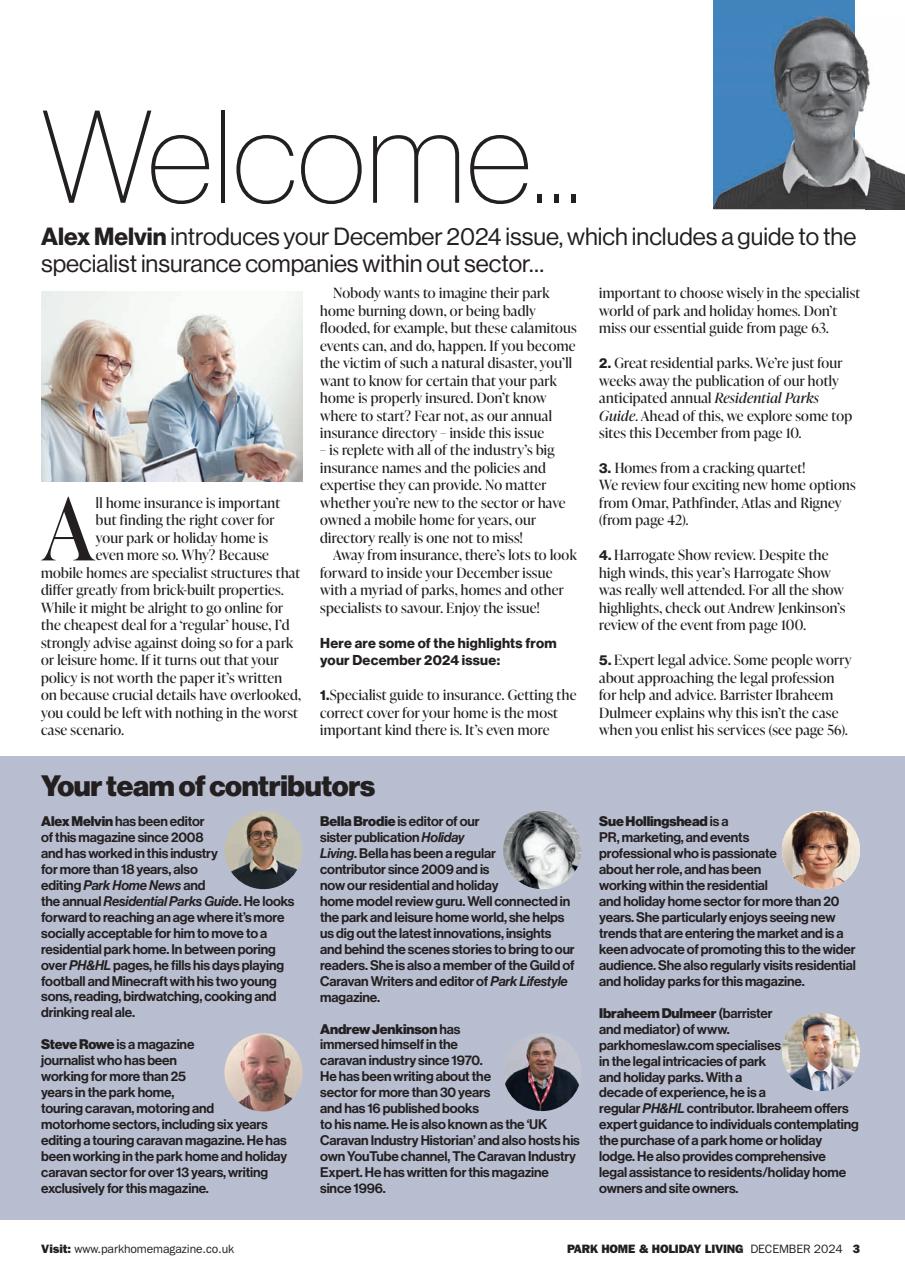 Park Home & Holiday Living Preview Pages