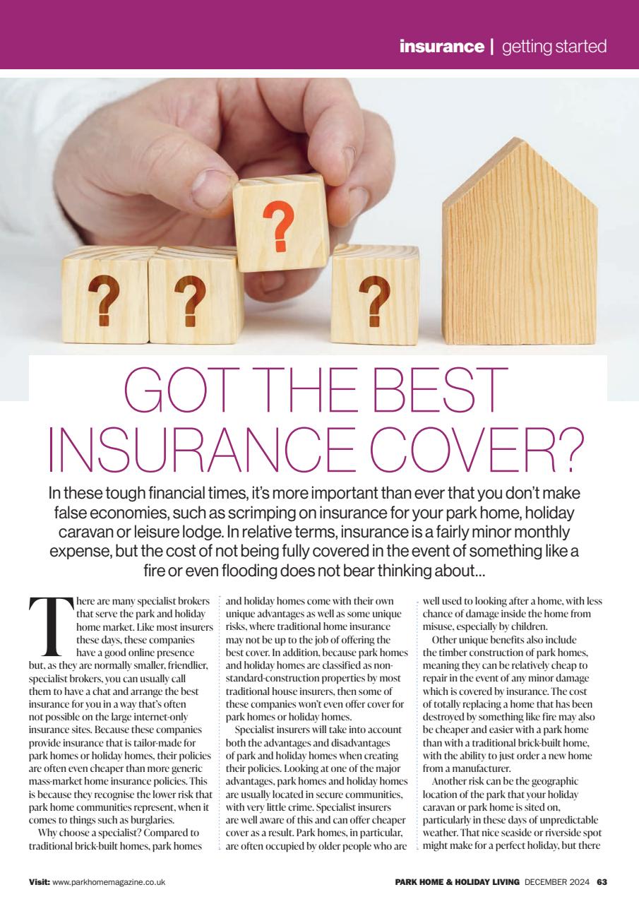 Park Home & Holiday Living Preview Pages