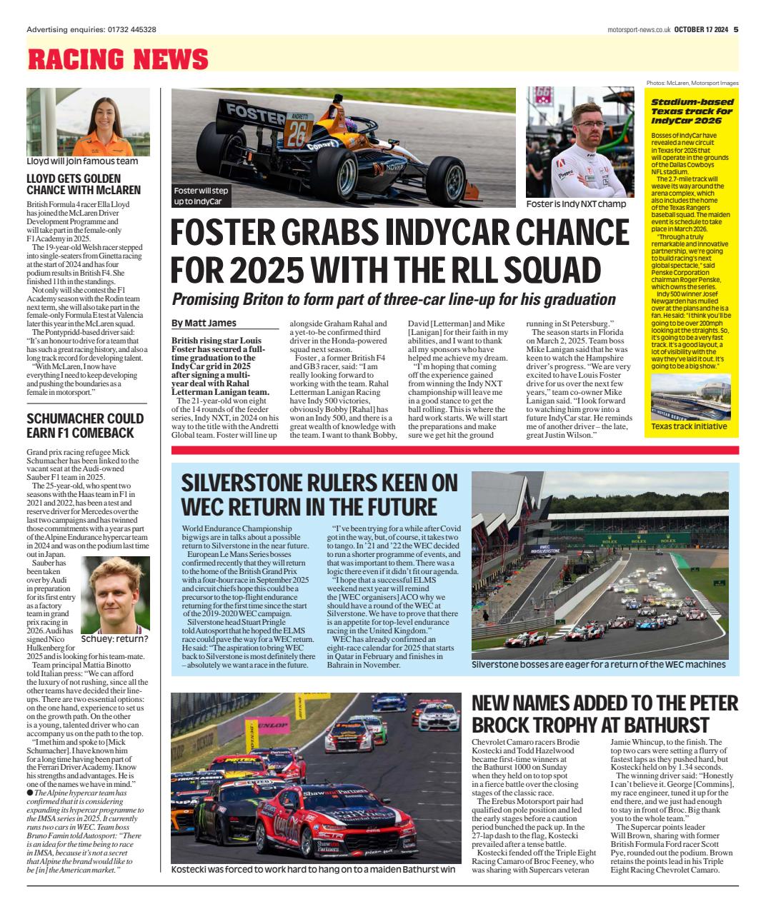 Motorsport News Preview Pages