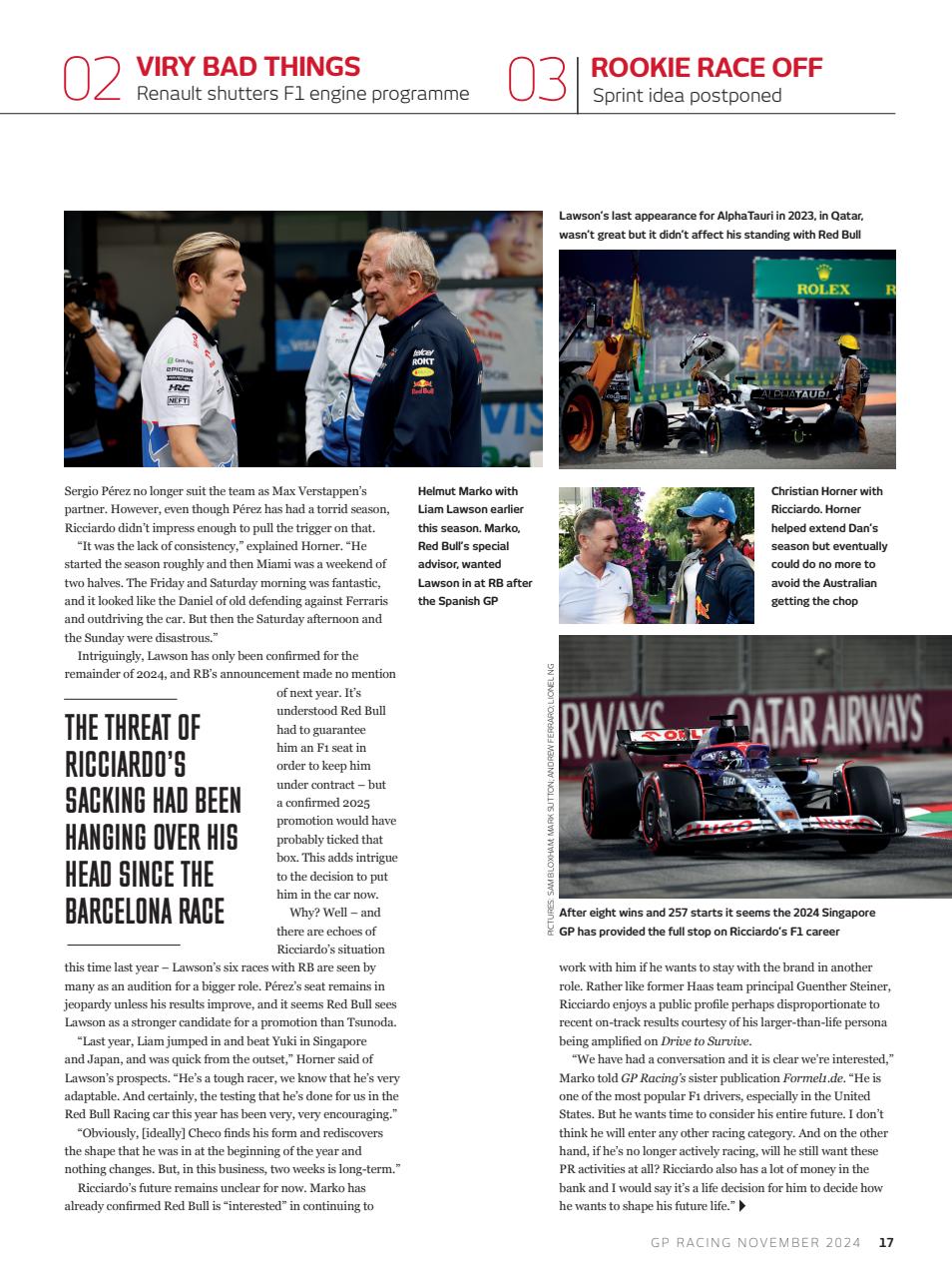 GP Racing Preview Pages