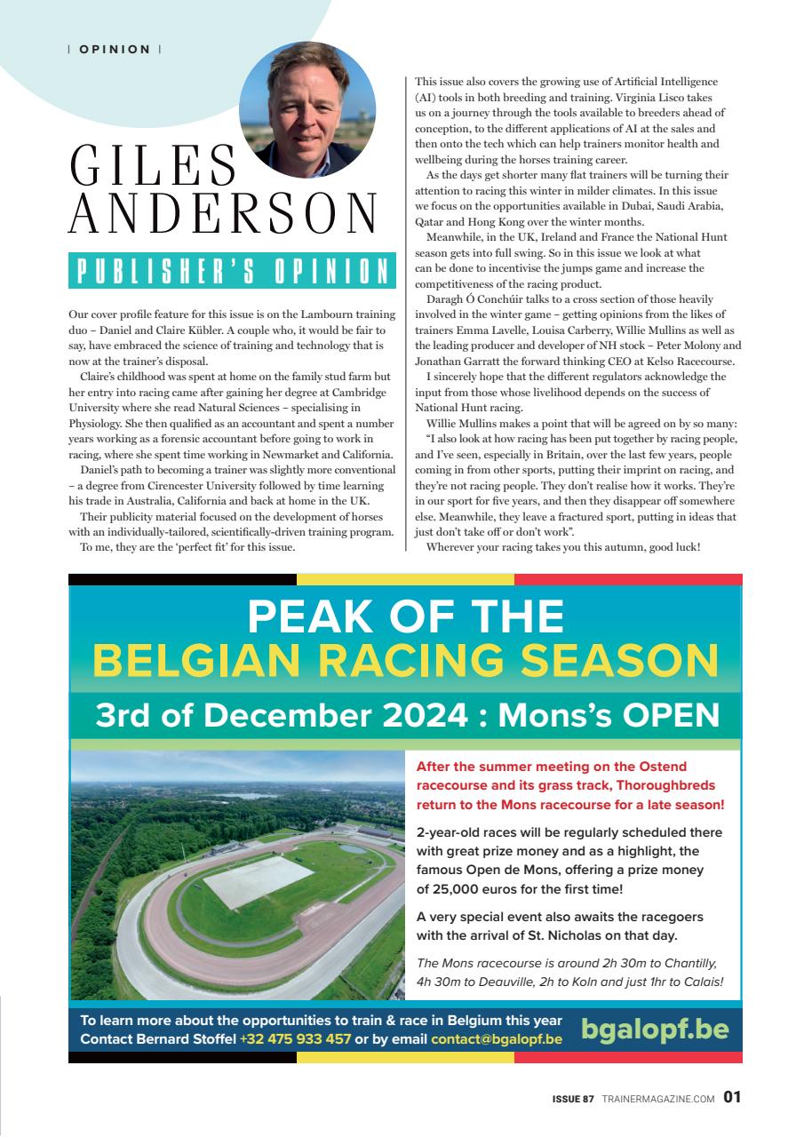 European Trainer Magazine - horse racing Preview Pages