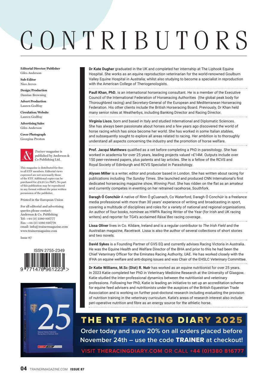 European Trainer Magazine - horse racing Preview Pages