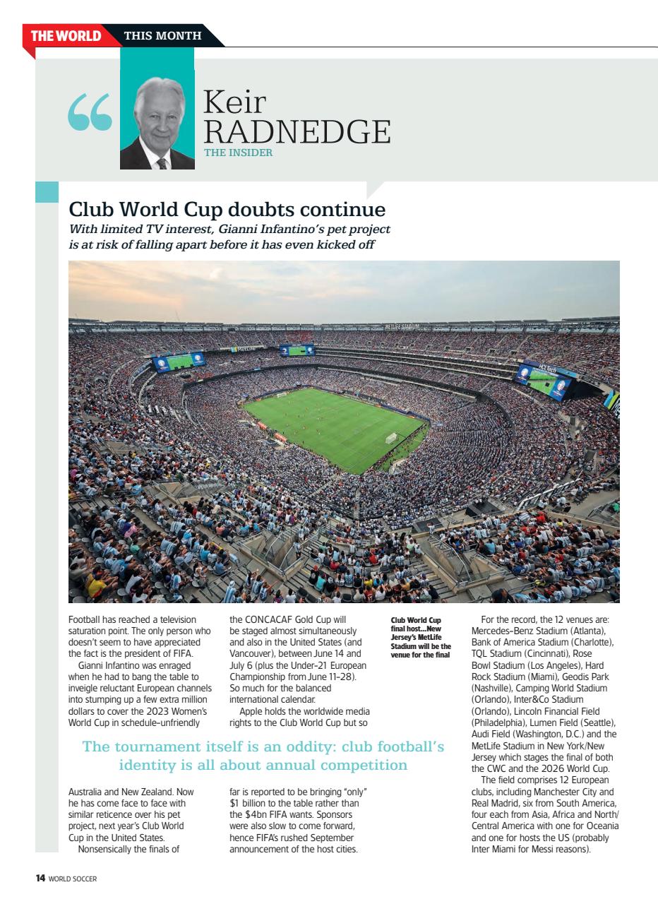 World Soccer Preview Pages