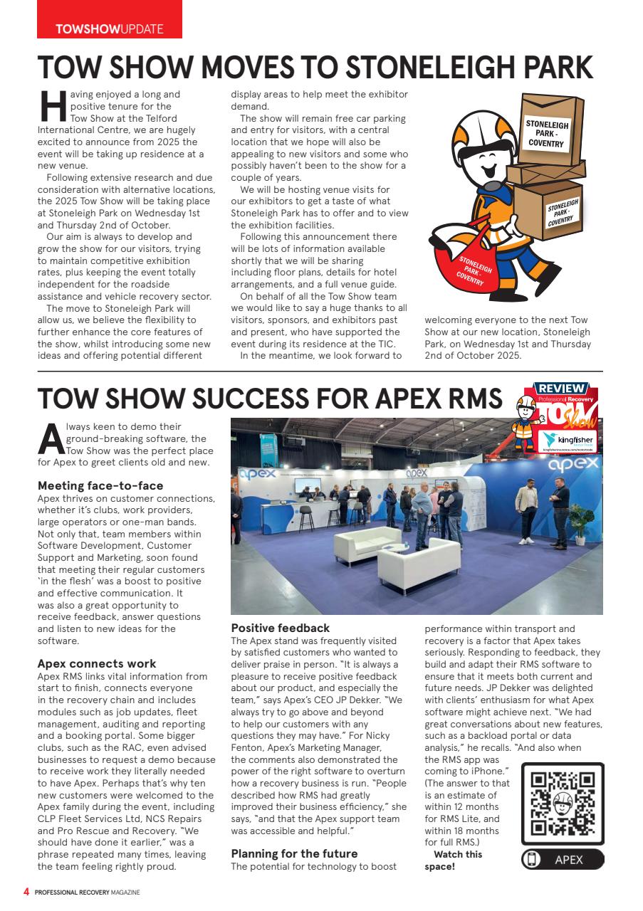 Professional Recovery Magazine Preview Pages