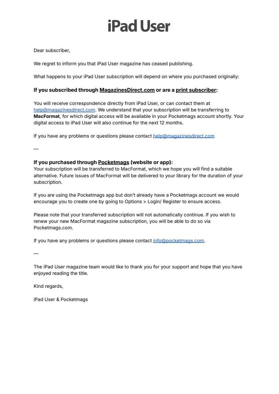 iPad User Preview Pages