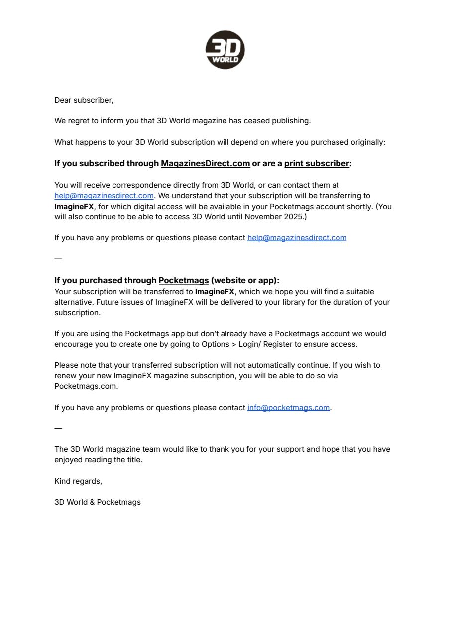 3D World Preview Pages