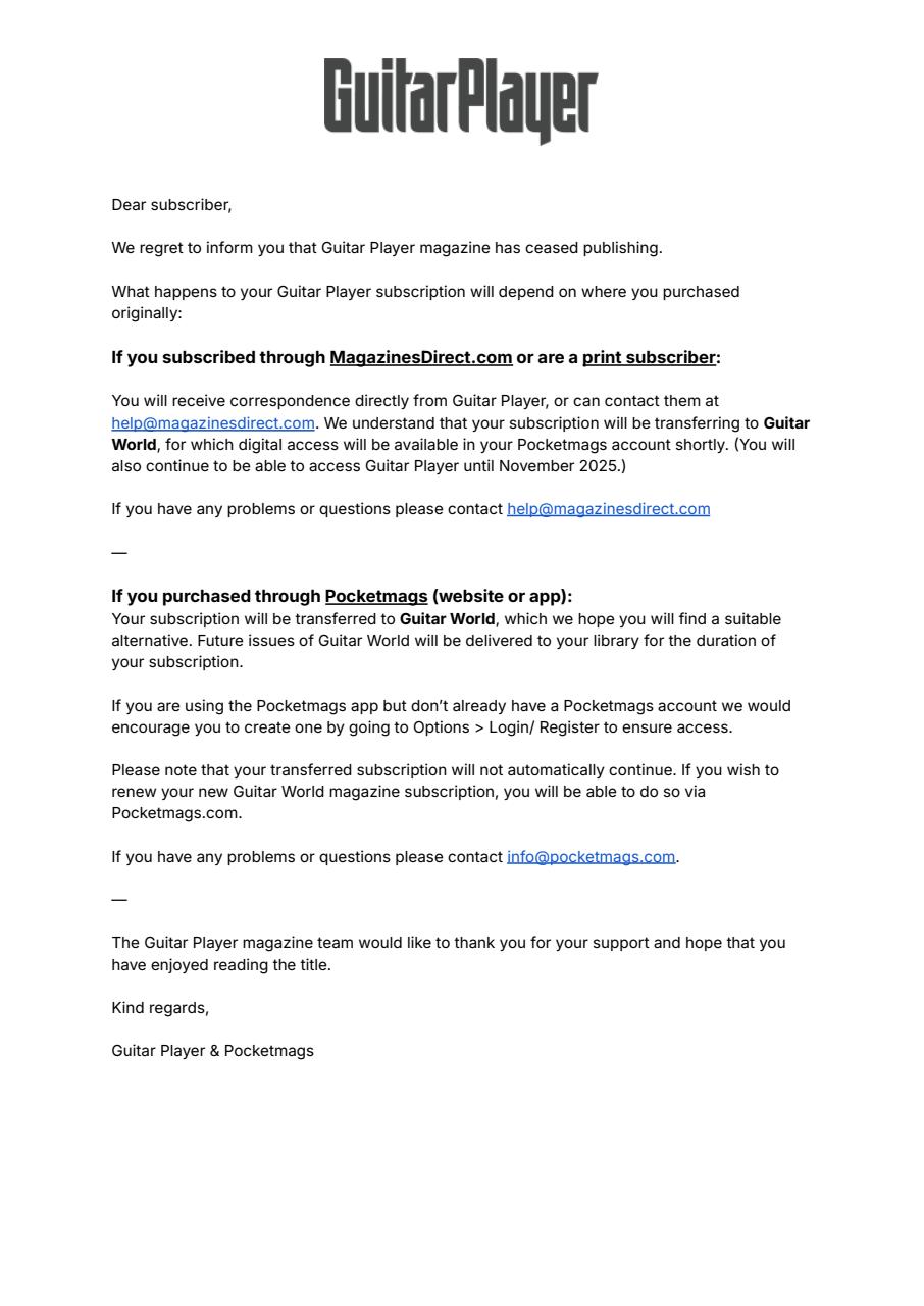 Guitar Player Preview Pages