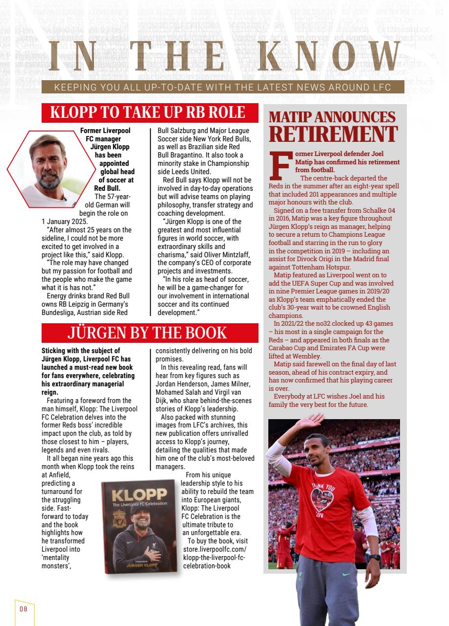 Liverpool FC Programmes Preview Pages
