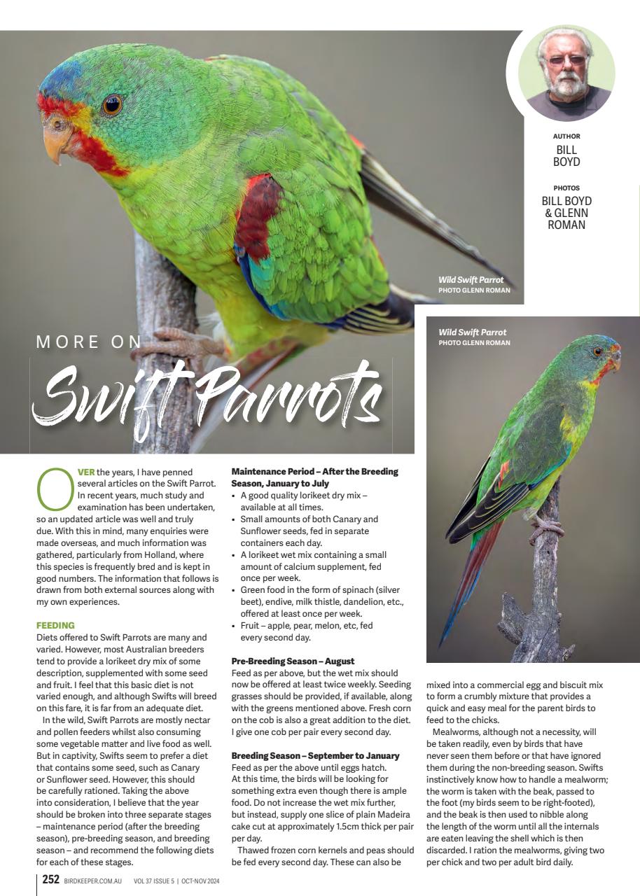 Australian Birdkeeper Magazine Preview Pages