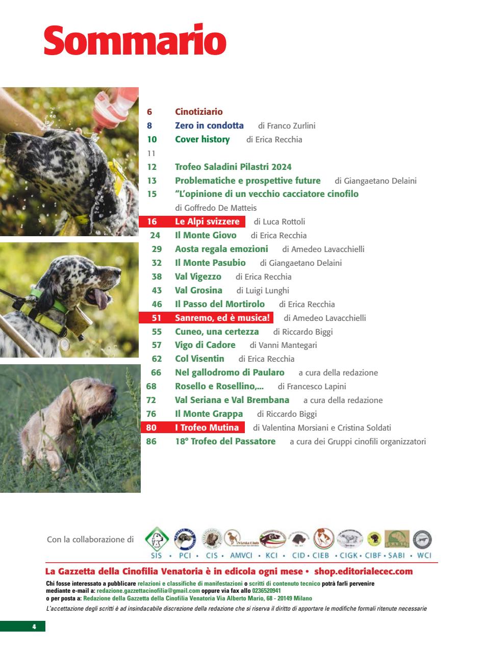 La Gazzetta Della Cinofilia Venatoria Preview Pages