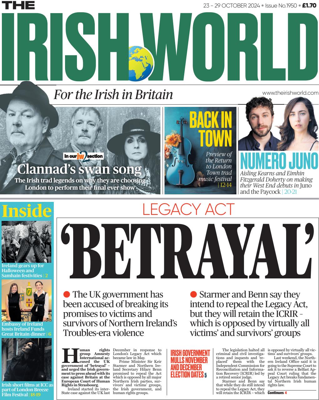 Irish World Preview Pages