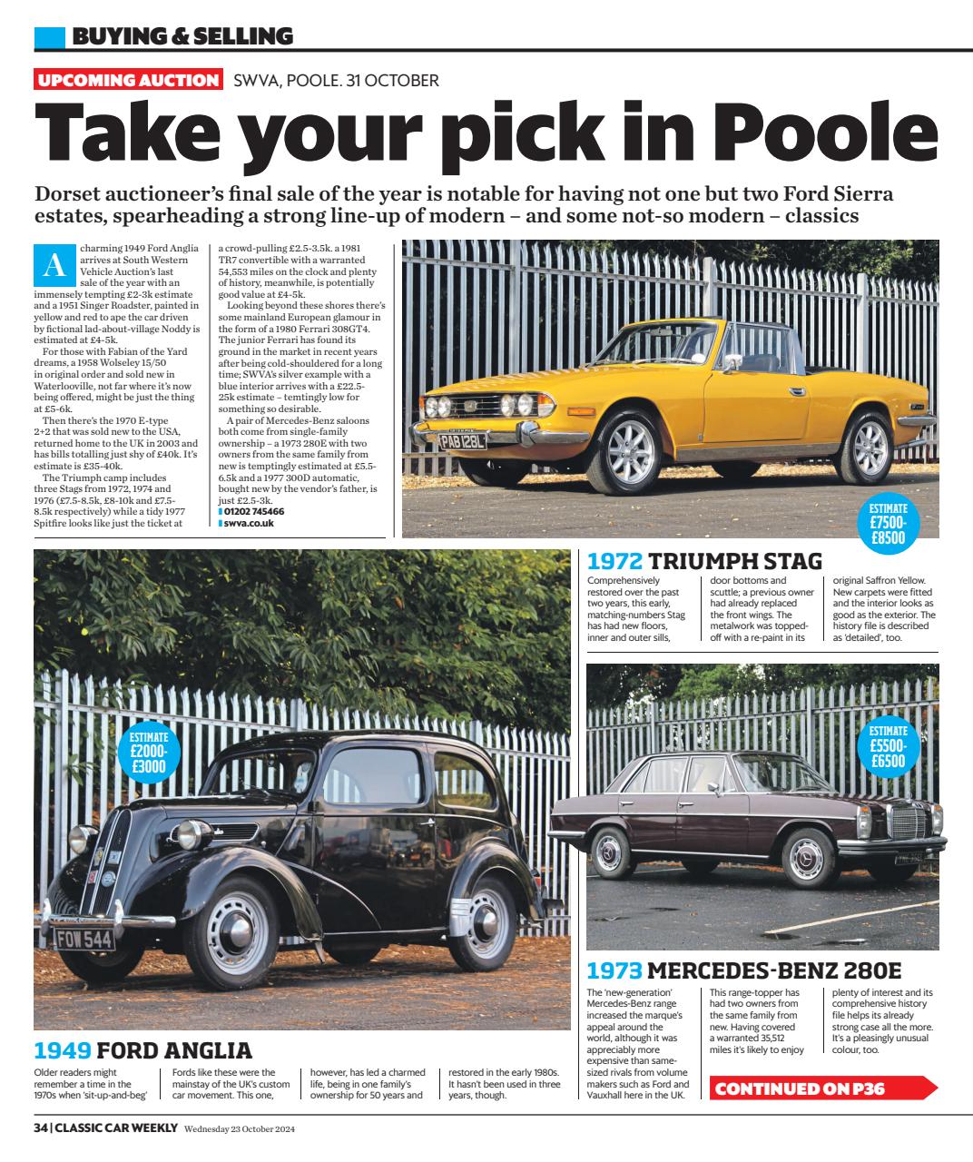 Classic Car Weekly Preview Pages