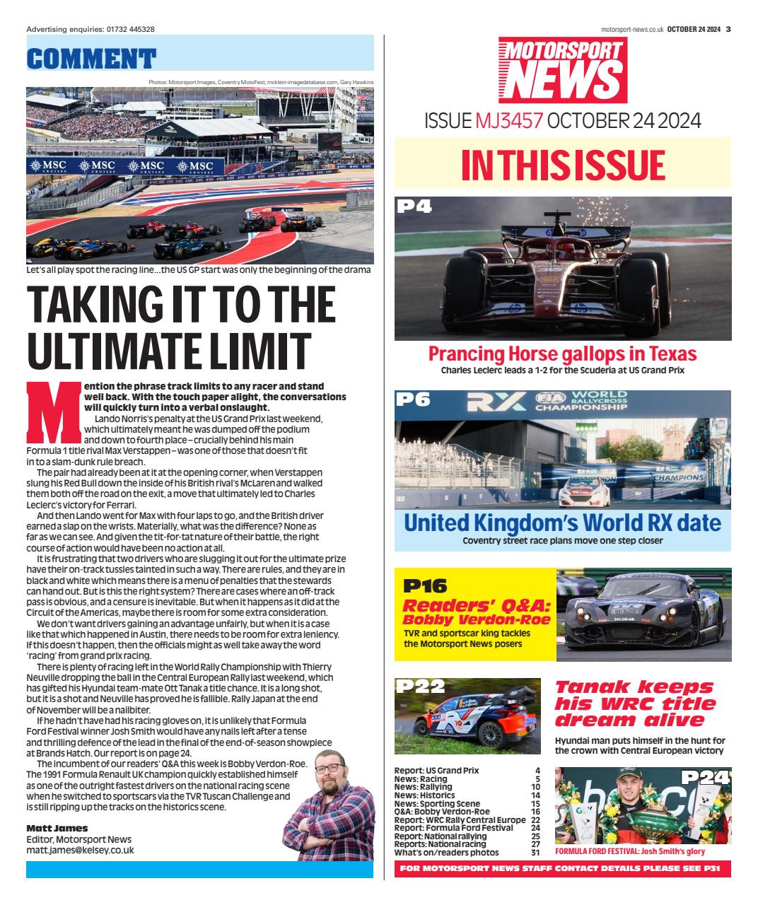 Motorsport News Preview Pages