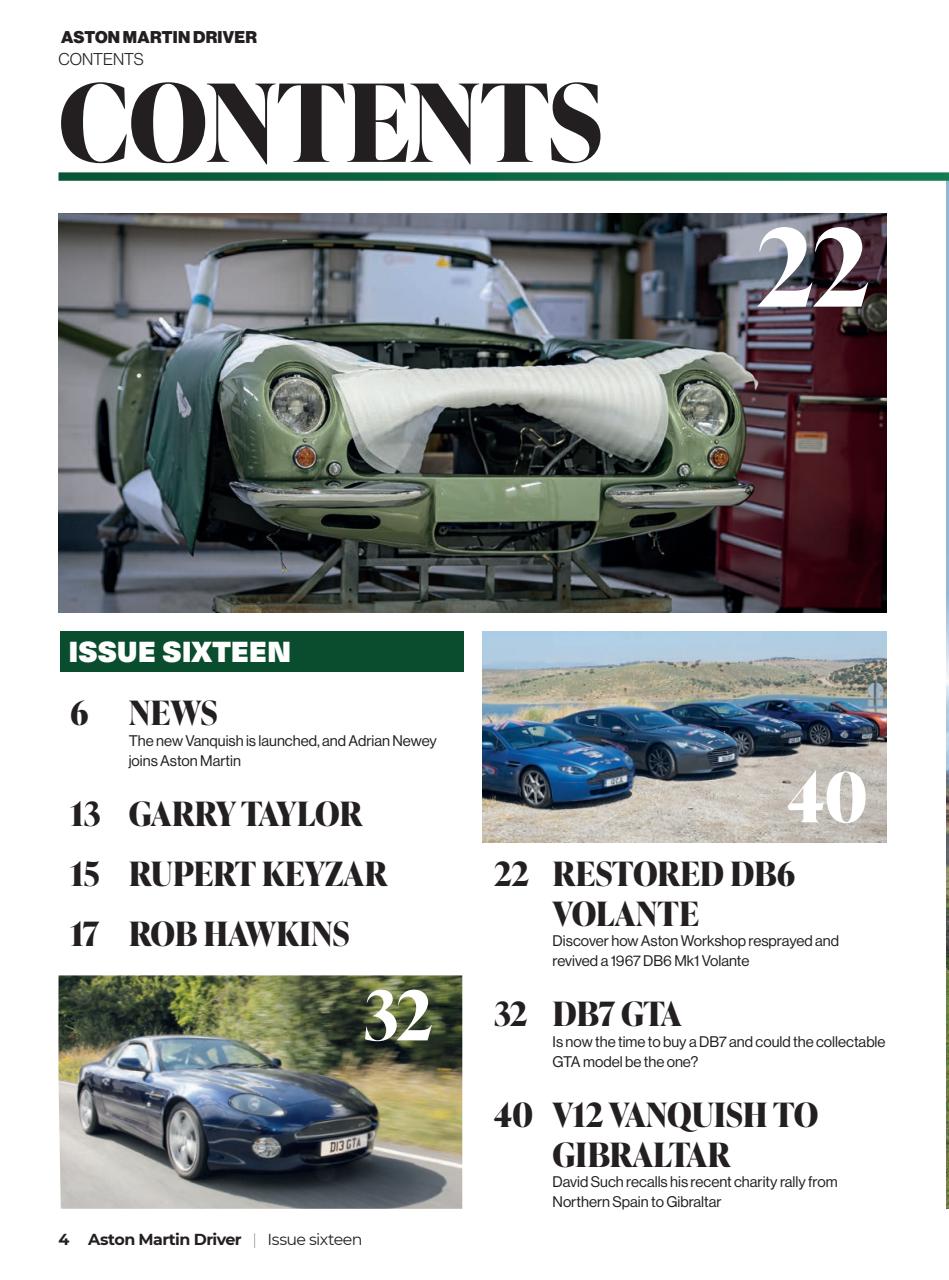 Aston Martin Driver Preview Pages